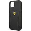 Ferrari FEHCP14SRBUK iPhone 14 6,1" czarny/black hardcase Leather Stamp Sides