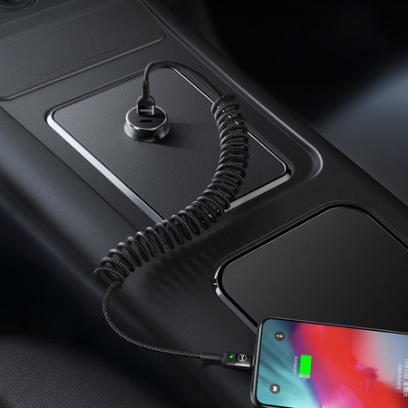 Mcdodo Omega Phone Cable Spring Fast LED USB Type-C PD 1.8m Black