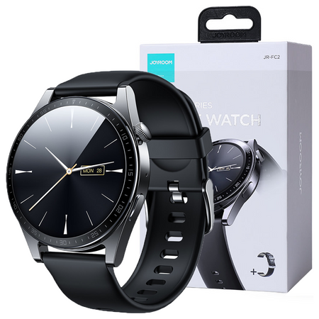 Joyroom smartwatch FC2 Classic Series z funkcją odbierania połączeń IP68 czarny (JR-FC2)