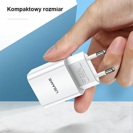 USAMS ŁADOWARKA 1XUSB DO LIGHTNING FAST CHARGING DO IPHONE 11 12 13 14 2,1A