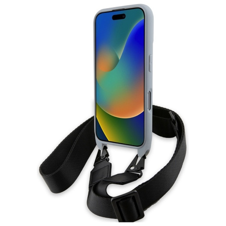BMW BMHCP16L23PSCCG iPhone 16 Pro 6.3   szary/grey hardcase M Edition Carbon Stripe & Strap