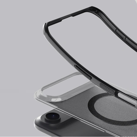 Etui Nillkin Super Frosted Shield Pro kompatybilne z MagSafe na iPhone 17 Air - przezroczyste czarne