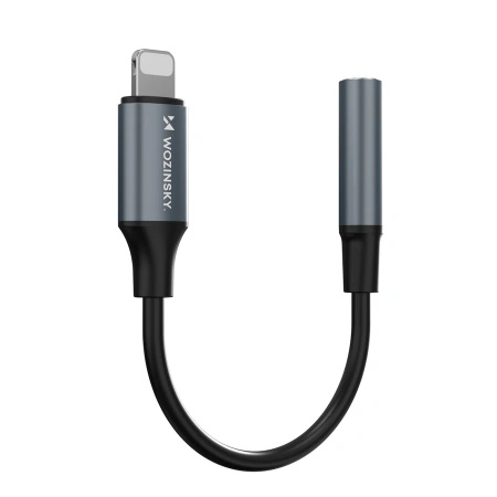 Adapter Wozinsky WALJ-01 Lightning - mini jack 3,5mm - czarny