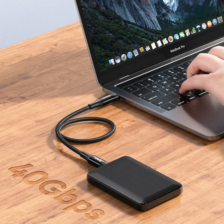 Kabel do telefonu McDodo Thunderbolt  2 USB-C 100W 5K 40GB 0,8M czarny