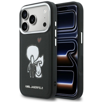 Etui Karl Lagerfeld Karl & Choupette     Back Logo MagSafe do iPhone 17 Pro Max czarny