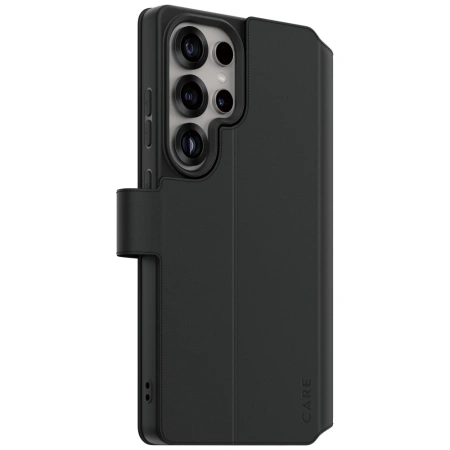 Etui CARE by PanzerGlass Feature Wallet Kickstand na Samsung Galaxy S25 Ultra - czarne