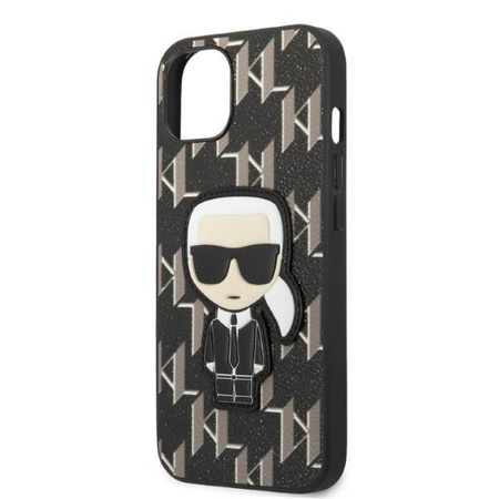 Etui Karl Lagerfeld KLHCP13SPMNIKBK na iPhone 13 mini hardcase - czarne Monogram Ikonik Patch