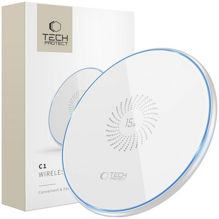 TECH-PROTECT ŁADOWARKA BEZPRZEWODOWA 15W DO TELEFONÓW Z SZYBKIM ŁADOWANIEM