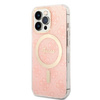 Guess zestaw ładowarka MagSafe + etui do iPhone 13 Pro Max 6,7" różowe 4G Print (GUBPP13XH4EACSP)