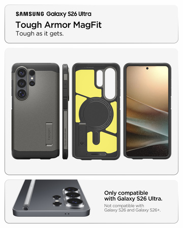 Spigen Tough Armor MagSafe, gunmetal - Samsung Galaxy S26 Ultra