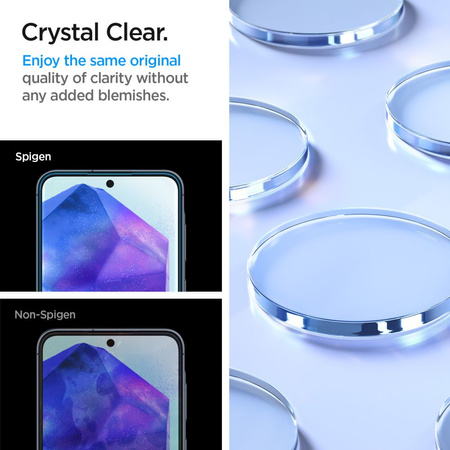 SPIGEN SZKŁO HARTOWANE ALM GLAS.TR DO GALAXY A55 5G 2-PACK WYGODNE W UŻYTKU