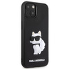 Etui Karl Lagerfeld KLHCP14M3DRKHNK na iPhone 14 Plus 6.7" - czarne Rubber Choupette 3D