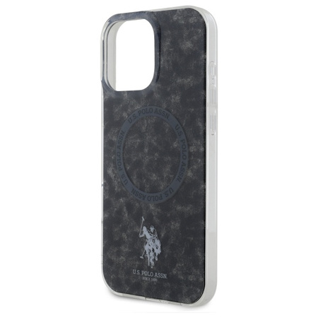 US POLO ASSN POKROWIEC DO MAGSAFE DO IPHONE 16 PRO 6.3 CZARNY Z RINGIEM