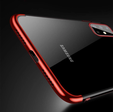 HURTEL CLEAR COLOR CASE ETUI DO SAMSUNG GALAXY A72 4G Z METALICZNĄ RAMKĄ