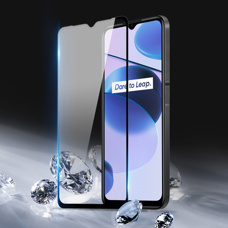 Dux Ducis 9D Tempered Glass wytrzymałe szkło hartowane 9H na cały ekran z ramką Realme C35 czarny (case friendly)