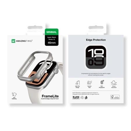 AMAZINGTHING ETUI MINIMAL CASE DO APPLE WATCH 46MM Z OCHRONĄ ZEGARKA