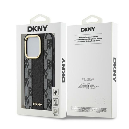DKNY POKROWIEC HARDCASE DO IPHONE 15 PRO 6.1 MONO PATTERN LEATHER CHECKERED