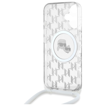 KARL LAGERFELD CASE DO IPHONE 16 6.1 DO MAGSAFE TRANSPARENT CROSSBODY