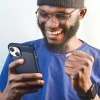 Carbon Case etui iPhone 14 elastyczny żelowy pokrowiec na tył plecki niebieski