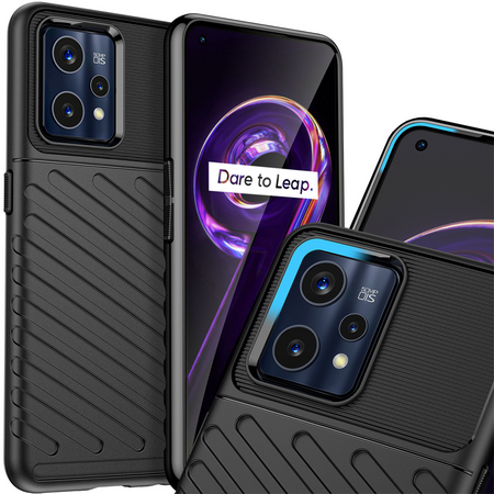 Thunder Case elastyczne pancerne etui pokrowiec Realme 9 Pro + (9 Pro Plus) czarny