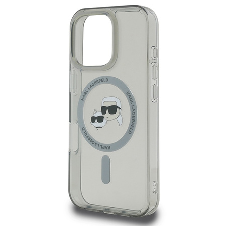 Karl Lagerfeld KLHMP16LHLSKCK iPhone16 Pro 6.3" czarny/black hardcase IML Metal Karl&Choupette Head MagSafe