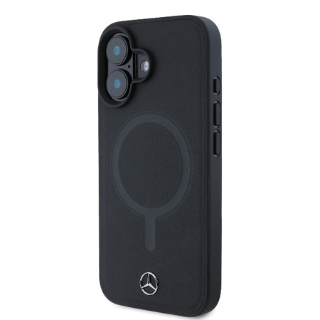 MERCEDES CASE HARDCASE DO IPHONE 16 6.1 DO MAGSAFE SKÓRZANE PLAIN SMOOTH