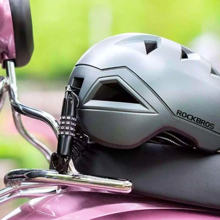 Zapięcie rowerowe Rockbros T609 na szyfr 1,5m - czarne