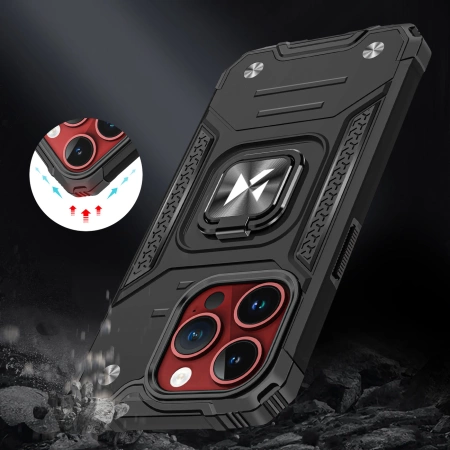 WOZINSKY RING ARMOR ETUI DO IPHONE 15 PRO Z UCHWYTEM PANCERNE I WODOODPORNE