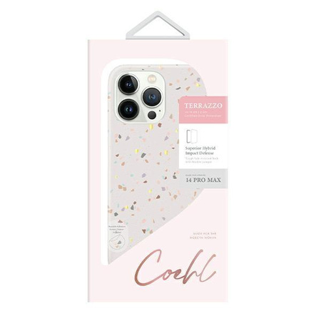 Etui Uniq Coehl Terrazzo na iPhone 14 Pro Max piaskowy/sandstone