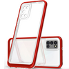 Clear 3in1 etui do Samsung Galaxy A03s (166) żelowy pokrowiec z ramką czerwony