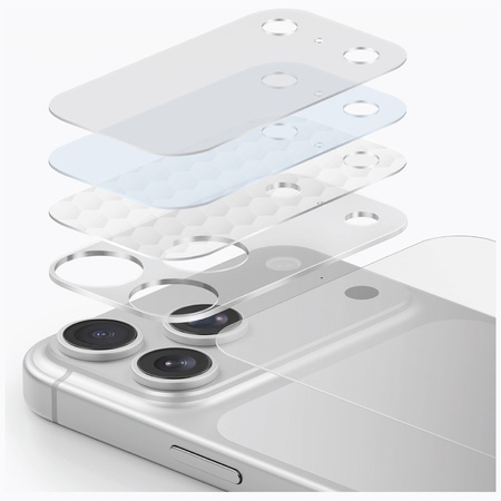 Ochrona modułu aparatu i tylnego panelu  UNIQ Optix Aeroshield+ Camera Module Protector do iPhone 17 Pro Max przezroczysty