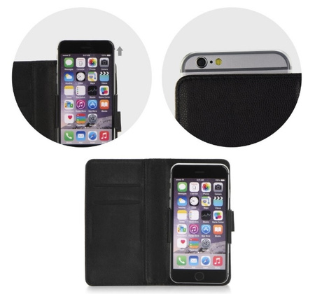 ETUI BOOK DO TELEFONÓW 4,8 - 5,3 POKROWIEC SKÓRZANY MAGNETYCZNE ZAMKNIĘCIE