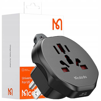 MCDODO ADAPTER PODRÓŻNY PRZEJŚCIÓWKA ANGIELSKA WTYCZKA US DO USA EU US UK