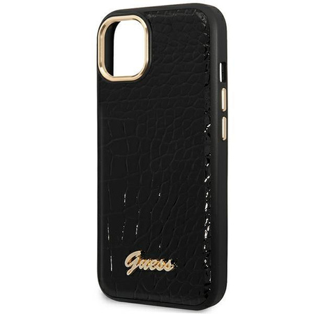 Guess GUHCP14MHGCRHK iPhone 14 Plus 6,7" czarny/black hardcase Croco Collection