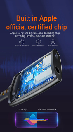 McDodo phone adapter, adapter, for Iphone, mini jack 3.5mm, CA-6340