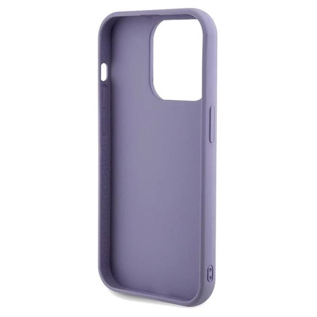 Etui Guess Sequin Script Metal na iPhone 14 Pro Max - fioletowe