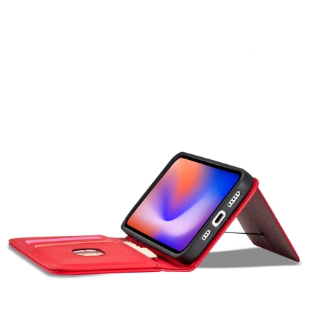 HURTEL MAGNETYCZNE ETUI POKROWIEC DO IPHONE 12 PRO MAX NA KARTY Z PODSTAWKĄ