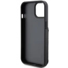 Etui Karl Lagerfeld Saffiano Cardslots and Stand Monogram Ikonik Patch do iPhone 15 - czarne