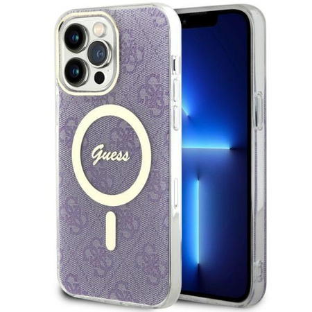 Etui Guess GUHMP14XH4STU na iPhone 14 Pro Max 6.7" purpurowy/purple hardcase 4G MagSafe