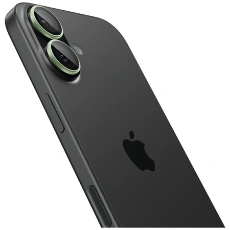 Osłona aparatu Spigen Optik Pro Glas.TR  "EZ FIT" Camera Protector 2szt do iPhone 17 / 16 / 16 Plus zielony
