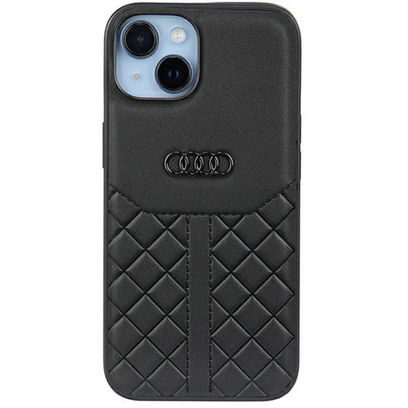 Etui Audi Genuine Leather na iPhone 14 - czarne AU-TPUPCIP14-Q8/D1-BK