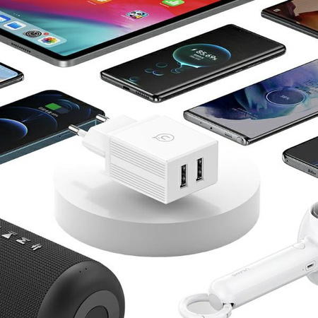 USAMS ŁADOWARKA 2xUSB-A + KABEL USB-C DO TELEFONÓW SZYBKIE ŁADOWANIE PD3.0