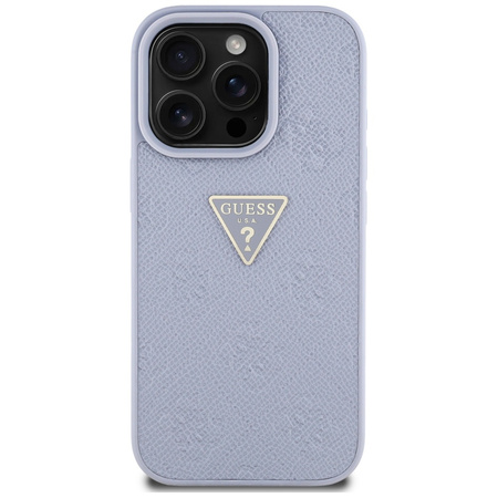 GUESS ETUI TPU DO IPHONE 16 PRO MAX Z LOGO TRIANGLE I METALOWYM ZDOBIENIEM