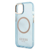 Guess GUHMP13MHTCMB iPhone 13 6,1" niebieski/blue hard case Gold Outline Translucent MagSafe