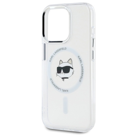 KARL LAGERFELD CASE DO IPHONE 15 PRO 6.1 DO MAGSAFE Z METALOWYM CHOUPETTE