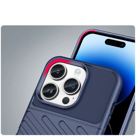 Thunder Case etui iPhone 14 Pro Max pancerny pokrowiec niebieski