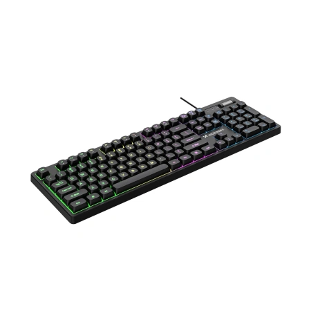 Klawiatura Wozinsky WKG-200 z rolką gamingowa membranowa RGB - czarna