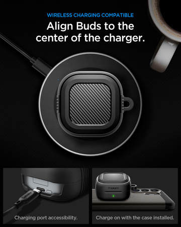 Spigen Rugged Armor, matte black - Samsung Galaxy Buds 4 Pro/4