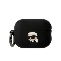 Karl Lagerfeld KLAP2RUNIKK AirPods Pro 2 cover czarny/black Silicone Karl Head 3D