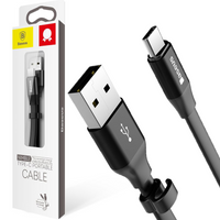 Baseus Nimble płaski kabel przewód USB / USB-C z uchwytem 2A 0,23M czarny (CATMBJ-01)